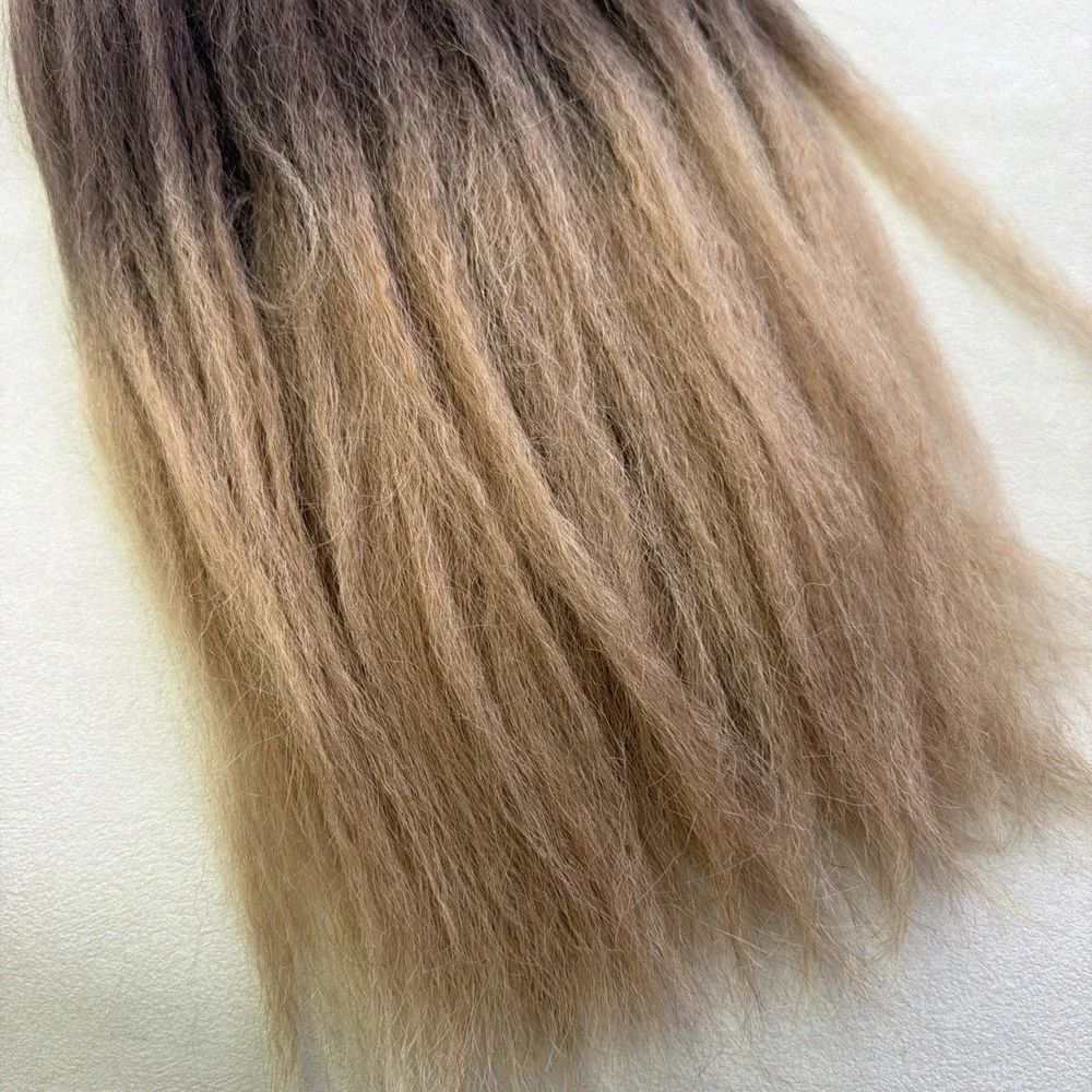 BELLAMI Silk Seam Textured Clip Ins NEW Dark Brown Ash Brown Ombre Blowout 24